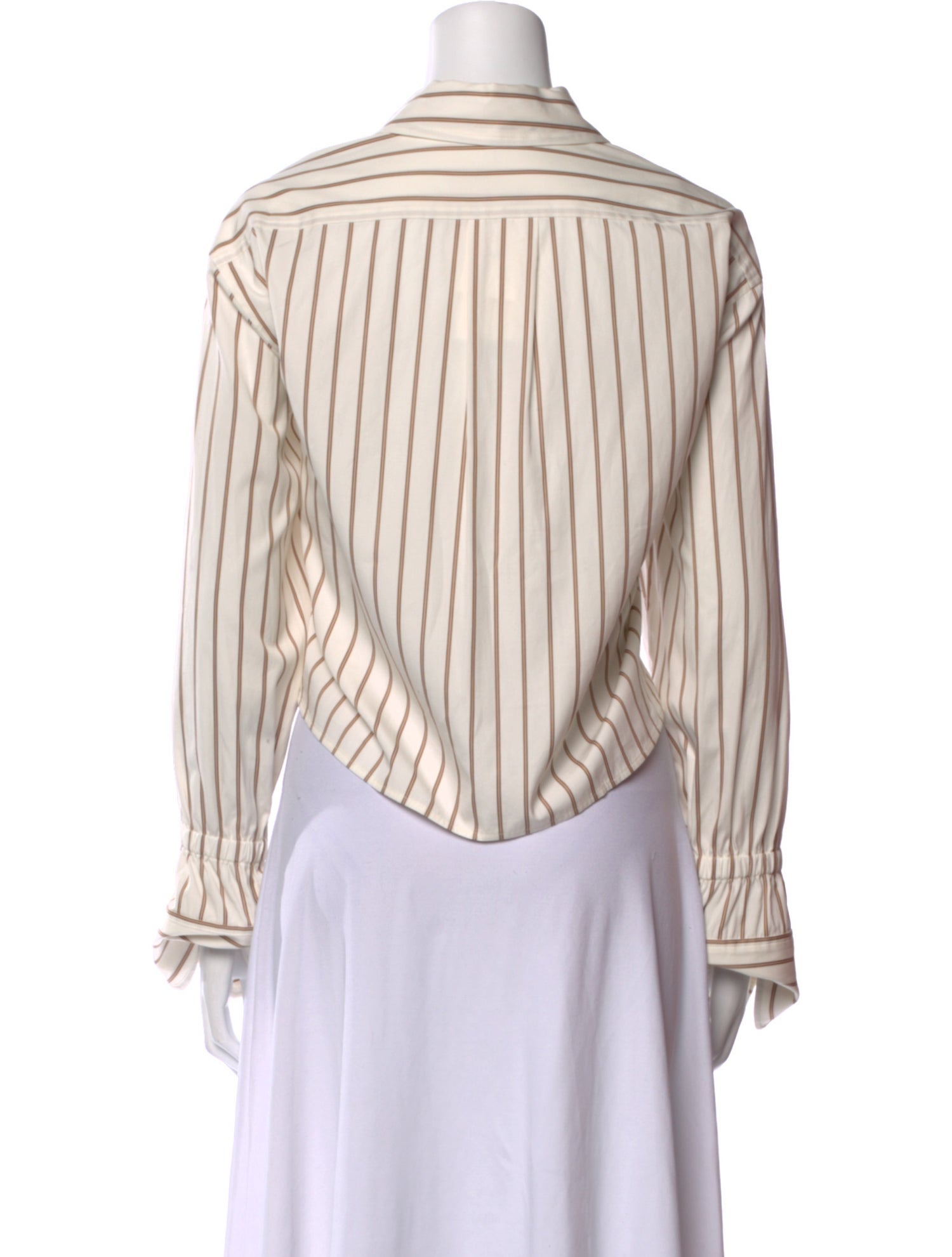 A.L.C. Striped Long Sleeve Crop Top